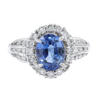 2.59ct Sapphire and Diamond Ring