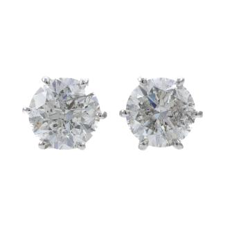 2.44ct Round Diamond Studs Earrings