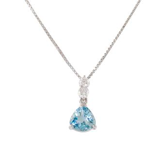 1.61ct Aquamarine and Diamond Pendant