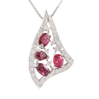 1.43ct Ruby and Diamond Pendant