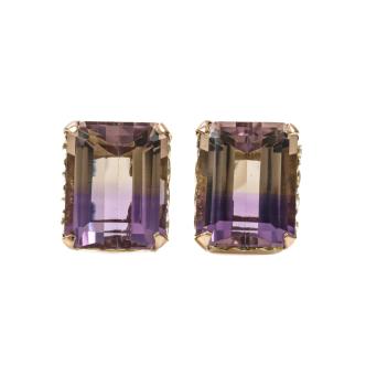 5.80ct Ametrine Stud Earrings