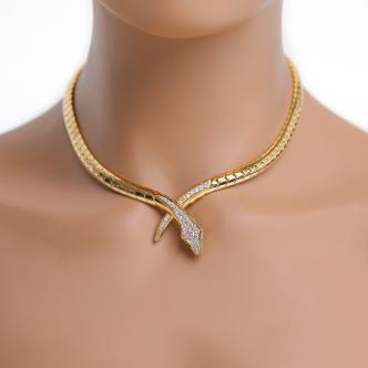 0.68ct Diamond Snake Design Choker