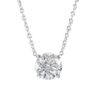 0.70ct Diamond Solitaire Pendant GIA E SI1