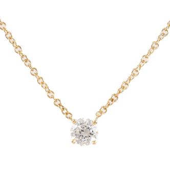 0.70ct Diamond Solitaire Pendant GIA E SI