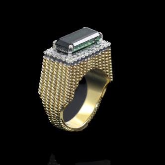 2.20ct Tourmaline and Diamond Ring