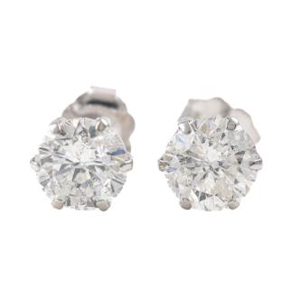 0.61ct Diamond Studs GIA D SI1, E SI1