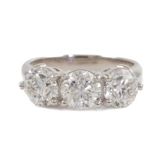 3.02ct Diamond Trilogy Ring GIA G-H SI