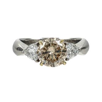 2.02ct Fancy Light Brown Diamond Ring