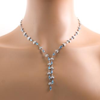 5.27ct Topaz & 0.50ct Diamond Necklace