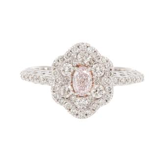 0.24ct Fancy Pinkish Purple Diamond Ring GSL