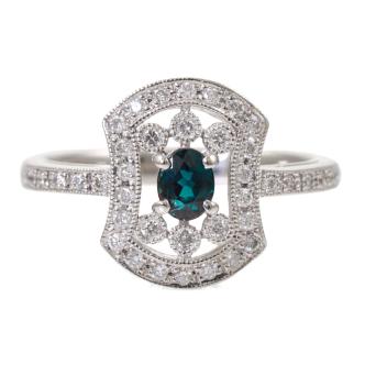 0.29ct Alexandrite and Diamond Ring
