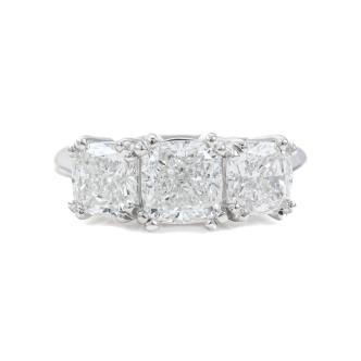 3.53ct Diamond Trilogy Ring GIA E SI2