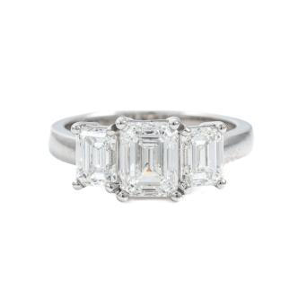 2.90ct Diamond Trilogy Ring GIA G