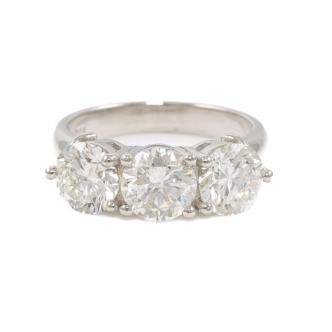 3.03ct Diamond Trilogy Ring GIA