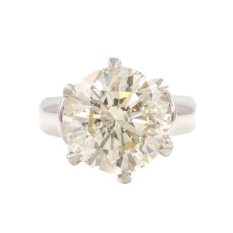7.90ct Yellow Diamond Solitaire Ring GSL
