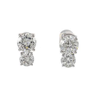 3.04ct Diamond Dress Earrings GSL