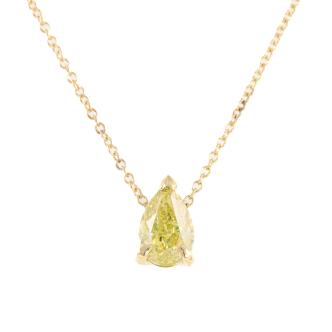 1.01ct Intense Yellow Diamond Pendant GIA