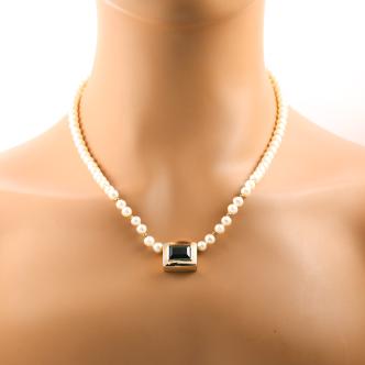 4.50ct Tourmaline & Pearl Necklace