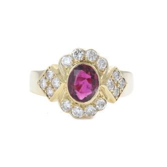 0.75ct Ruby and Diamond Ring
