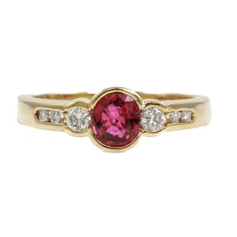 0.45ct Ruby and Diamond Ring