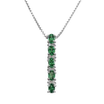 0.90ct Tsavorite and Diamond Pendant