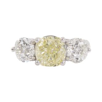 4.63ct Diamond Trilogy Ring GIA