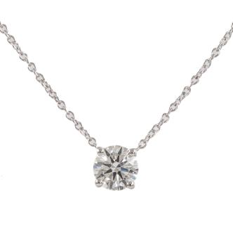 0.56ct Diamond Solitaire Pendant GIA E IF