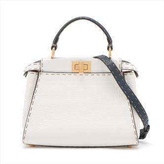 Fendi Mini Peekaboo Selleria Handbag