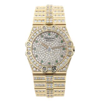 Chopard St Moritz Diamond & 18ct Gold Watch