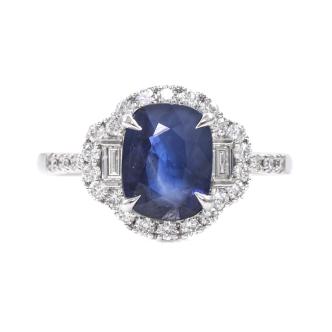 2.28ct Sapphire and Diamond Ring GIA