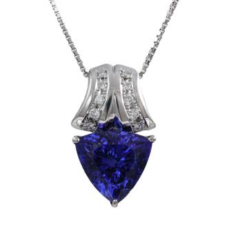 8.29ct Tanzanite and Diamond Pendant