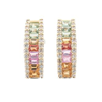 2.00ct Sapphire & Diamond Earrings