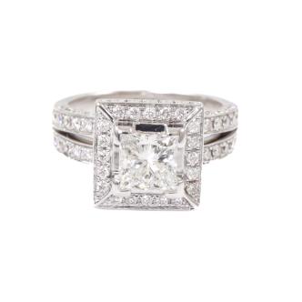 1.20ct Centre Diamond Halo Ring GIA G VS2