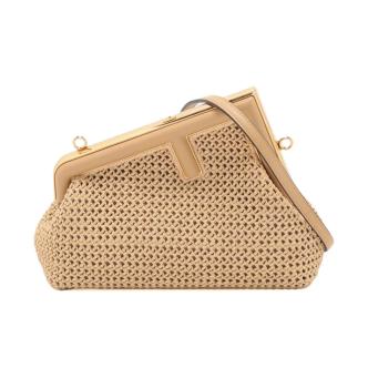 Fendi First Small Macrame Clutch Bag