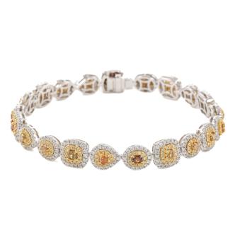 2.45ct Mixed Fancy Colour Diamond Bracelet