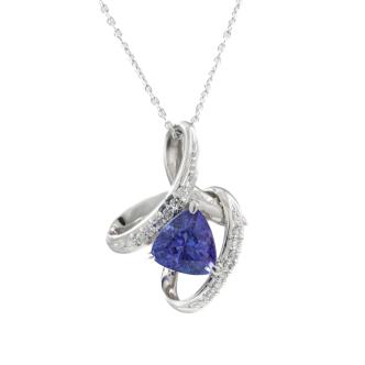2.60ct Tanzanite and Diamond Pendant