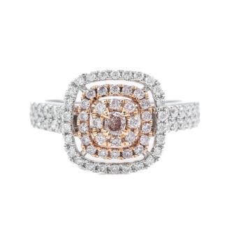 Pink & White Diamond Dress Ring