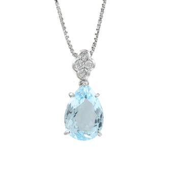 4.55ct Aquamarine and Diamond Pendant