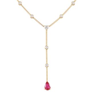 0.92ct Ruby and Diamond Necklace