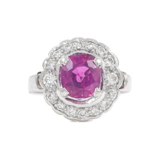 1.80ct Pink Sapphire and Diamond Ring