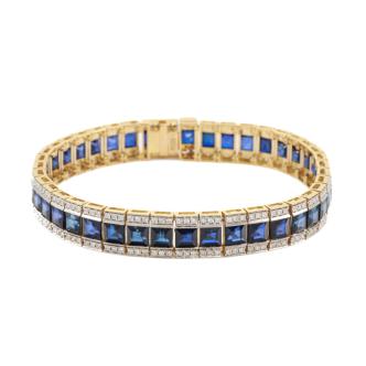 17.02ct Sapphire and Diamond Bracelet
