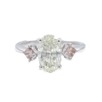 2.01ct Oval Diamond & 0.25ct Argyle Pink Diamond