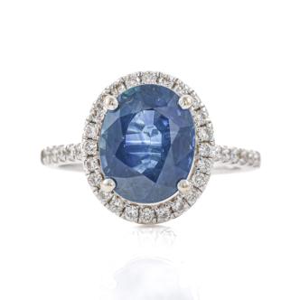 4.20ct Sapphire and Diamond Ring