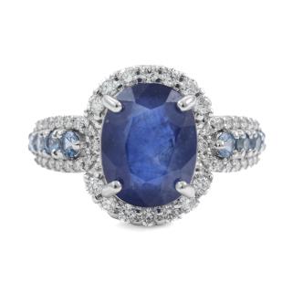 5.65ct Ceylon Sapphire and Diamond Ring GIA