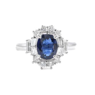 2.30ct Sapphire and Diamond Ring