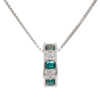 0.54ct Alexandrite and Diamond Pendant