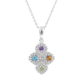 Amethyst, Topaz, Citrine and Peridot Pendant