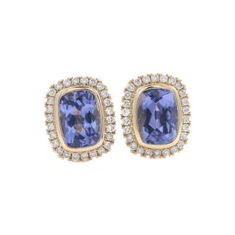2.17ct Tanzanite and Diamond Earrings