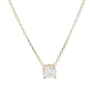 0.50ct Diamond Solitaire Pendant GIA F SI1