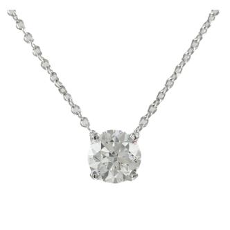 0.70ct Diamond Solitaire Pendant GIA E SI1